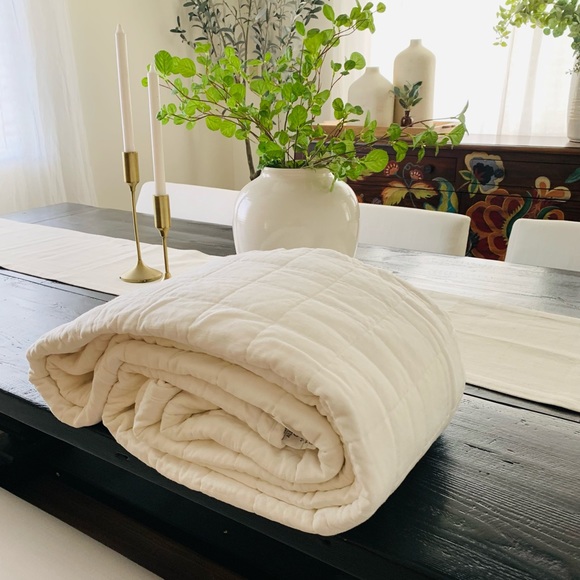 Casaluna Bedding Casaluna Heavyweight Linen Blend Quiltfullqueenwhite Poshmark